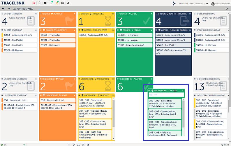 Control panel placement of rubrics